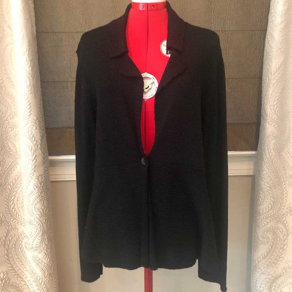 Eileen Fisher silk/rayon knit jacket